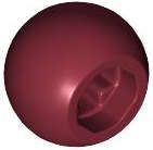 Lego (N) ~ Technic Ball Joint ~ [Dark Red]