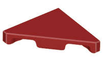 Lego (N) ~ Tile Modified 2 x 2 Triangular ~ [Dark Red]