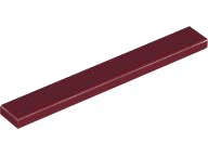Lego (N) ~ Tile 1 x 8 ~ [Dark Red]