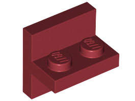 Lego (N) ~ Bracket 2 x 2 - 1 x 2 Centered ~ [Dark Red]