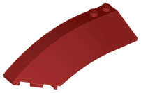 Lego (U) ~ Wedge 8 x 3 x 2 Open Left ~ [Dark Red]