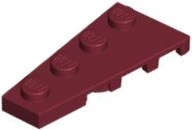 Lego (U) ~ Wedge Plate 4 x 2 Left ~ [Dark Red]