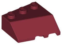 Lego (N) ~ Wedge 3 x 3 Sloped Left ~ [Dark Red]