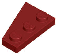 Lego (N) ~ Wedge Plate 3 x 2 Right ~ [Dark Red]