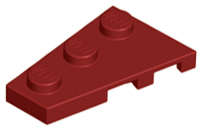 Lego (N) ~ Wedge Plate 3 x 2 Left ~ [Dark Red]