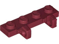 Lego (U) ~ Hinge Plate 1 x 4 Locking Dual 1 Finger on Side ~ [Dark Red]