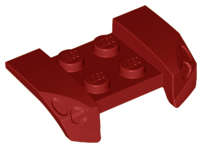 Lego (N) ~ Vehicle Mudguard 2 x 4 with Headlights Overhang ~ [Dark Red]
