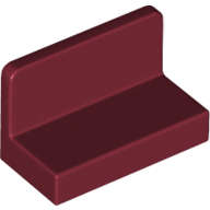 Lego (N) ~ Panel 1 x 2 x 1 with Rounded Corners ~ [Dark Red]