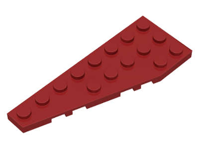 Lego (N) ~ Wedge Plate 8 x 3 Pentagonal Left ~ [Dark Red]