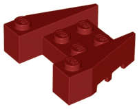 Lego (U) ~ Wedge 3 1/2 x 4 with Stud Notches ~ [Dark Red]