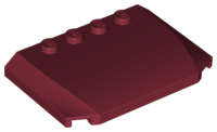 Lego (U) ~ Wedge 4 x 6 x 2/3 Triple Curved ~ [Dark Red]