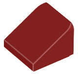 Lego (N) ~ Slope 30 1 x 1 x 2/3 ~ [Dark Red]