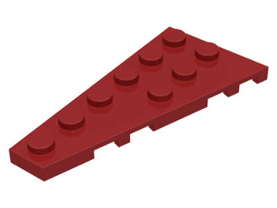 Lego (N) ~ Wedge Plate 6 x 3 Left ~ [Dark Red]