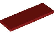 Lego (N) ~ Tile 2 x 6 ~ [Dark Red]