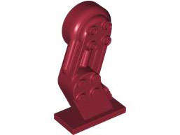 Lego (N) ~ Large Figure Leg Left with Black Rotation Joint Pin ~ [Dark Red]