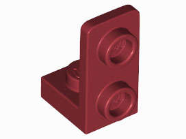 Lego (N) ~ Bracket 1 x 1 - 1 x 2 Inverted ~ [Dark Red]