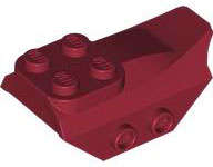 Lego (N) ~ Slope Curved 4 x 2 with 4 Studs on Top 2 Hollow Studs on Each Side Wing End ~ [Dark Red]