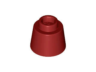 Lego (N) ~ Cone 1 1/6 x 1 1/6 x 2/3 (Fez) ~ [Dark Red]