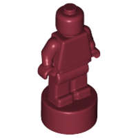 Lego (N) ~ Minifigure Utensil Statuette / Trophy ~ [Dark Red]