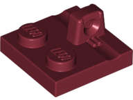 Lego (N) ~ Hinge Plate 2 x 2 Locking with 1 Finger on Top ~ [Dark Red]