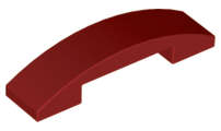Lego (N) ~ Slope Curved 4 x 1 x 2/3 Double ~ [Dark Red]