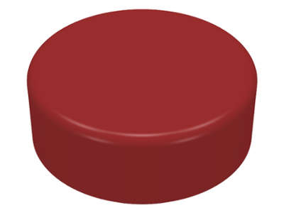 Lego (N) ~ Tile Round 1 x 1 ~ [Dark Red]