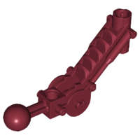 Lego (U) ~ Bionicle Ball Joint 5 x 7 Arm with Dual Axle Hole at 90 degrees ~ [Dark Red]
