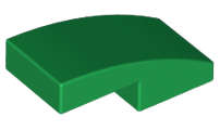 Lego (N) ~ Slope Curved 2 x 1 x 2/3 ~ [Green]