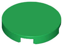 Lego (N) ~ Tile Round 2 x 2 with Bottom Stud Holder ~ [Green]
