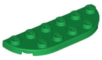 Lego (N) ~ Plate Round Corner 2 x 6 Double ~ [Green]