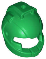 Lego (N) ~ Minifigure Headgear Helmet Space with Air Intakes and Hole on Top ~ [Green]