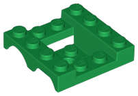 Lego (N) ~ Vehicle Mudguard 4 x 4 x 1 1/3 Double ~ [Green]