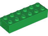 Lego (N) ~ Brick 2 x 6 ~ [Green]