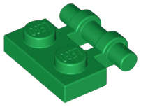 Lego (N) ~ Plate Modified 1 x 2 with Bar Handle on Side - Free Ends ~ [Green]