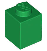 Lego (N) ~ Brick 1 x 1 ~ [Green]