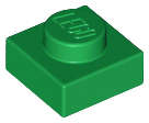 Lego (N) ~ Plate 1 x 1 ~ [Green]