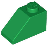 Lego (N) ~ Slope 45 2 x 1 ~ [Green]