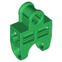 Lego (U) ~ Technic Axle Connector 2 x 3 with Ball Joint Socket - Open Sides Angled Forks  ~ [Green]