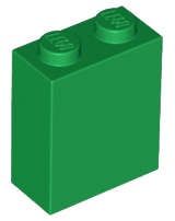 Lego (N) ~ Brick 1 x 2 x 2 with Inside Stud Holder ~ [Green]
