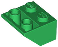 Lego (N) ~ Slope Inverted 45 2 x 2 with Flat Bottom Pin ~ [Green]