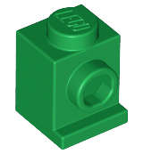 Lego (N) ~ Brick Modified 1 x 1 with Headlight ~ [Green]