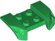 Lego (N) ~ Vehicle Mudguard 2 x 4 with Headlights Overhang ~ [Green]