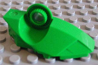 Lego (U) ~ Large Figure Foot with Rotation Joint Ball Half Vertical ~ [Green]