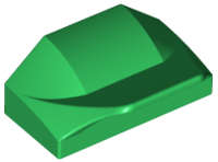 Lego (U) ~ Slope Curved 1 x 2 x 2/3 Wing End ~ [Green]