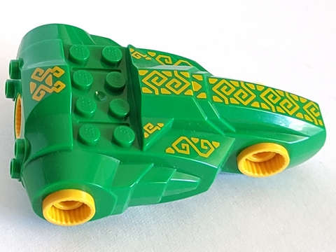 Lego Used - Large Figure Torso KK with Rascus Pattern - Series 1~ [Green]