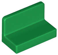 Lego (N) ~ Panel 1 x 2 x 1 with Rounded Corners ~ [Green]