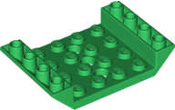 Lego (N) ~ Slope Inverted 45 6 x 4 Double with 4 x 4 Cutout and 3 Holes ~ [Green]