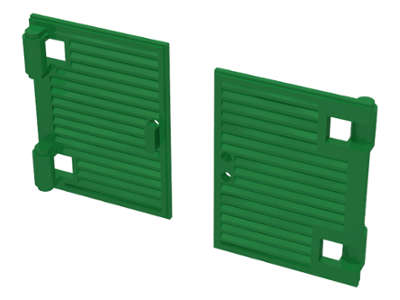 Lego (U) ~ Shutter for Window 1 x 2 x 3 with Hinges and Handle ~ [Green]