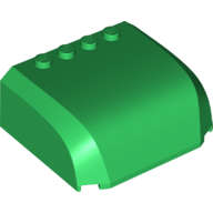 Lego (N) ~ Windscreen 5 x 6 x 2 Curved Top Canopy with 4 Studs ~ [Green]