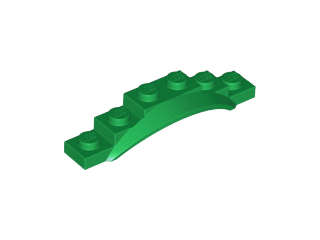 Lego (U) ~ Vehicle Mudguard 1 1/2 x 6 x 1 with Arch ~ [Green]